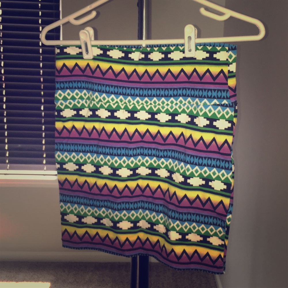 Tribal spandex skirt